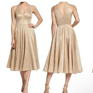 Dress the Population Gold Midi Dress